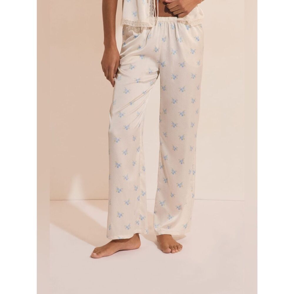 Etam Noreen SATIN PAJAMA PANTS WITH FLORAL PATTERNS